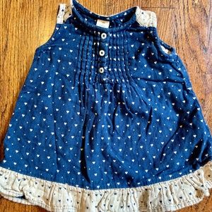 Gorgeous soft navy blue/ tan dress set